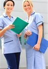 female model dressed as a nurse
