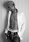 Musclar Male Model Wearing an Open Shirt