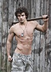 Topless Muscular Model