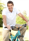 Man Riding A Bike