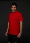 Male Model In A Red T-Shirt 